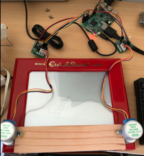 Etch a Sketch modded with a Raspberry Pi