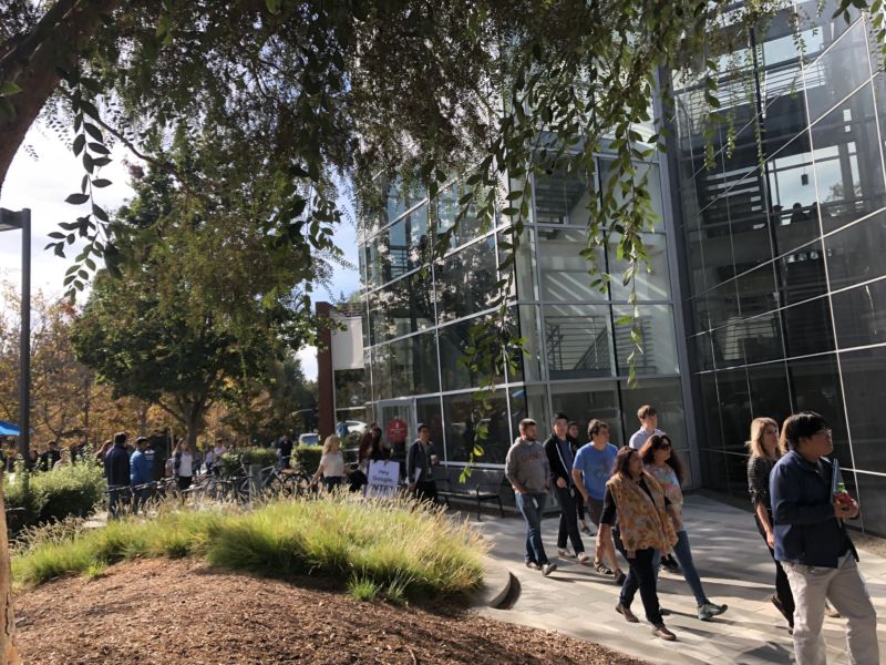 Exterior of Google office building.