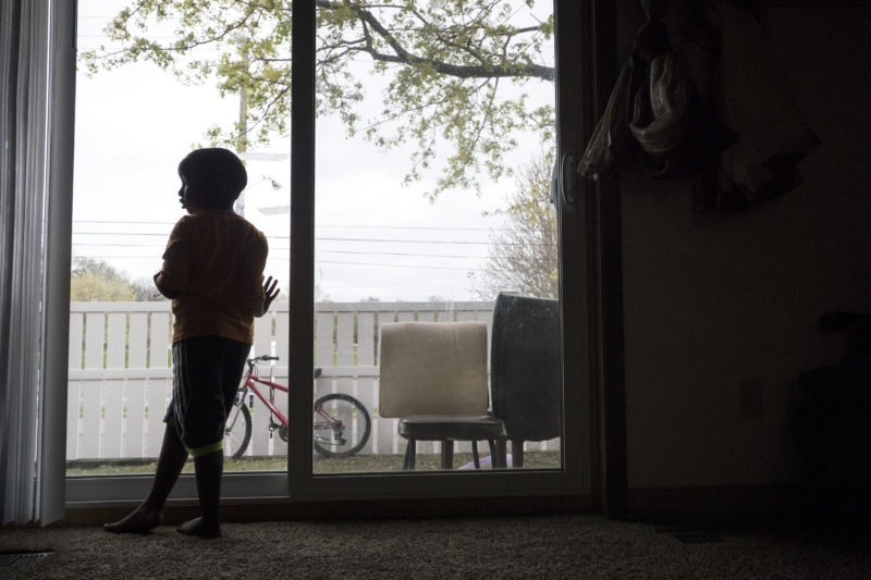 HOPKINS, Minn. - APRIL, 27: Abdullahi Mohamud, 5, awaits returning to school after two of his siblings contracted the measles during an current outbreak.