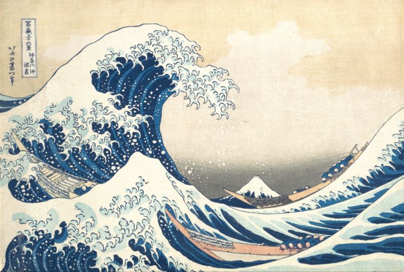 "The Great Wave off Kanagawa," a 19th-century woodcut print by Japanese artist Katsushika Hokusai.