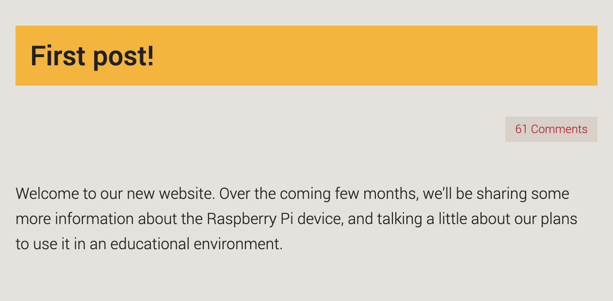 The first ever Raspberry Pi blog post