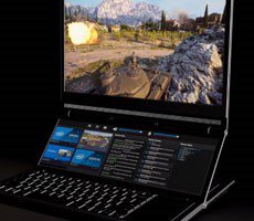 Intel Presents Wild Dual-Screen, Dual-Pivot Gaming PC Concept At Computex
