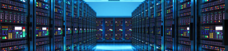 The kinds of Azure server racks that could soon play host to Sony content, under a recent cooperation deal.