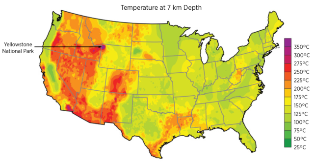 The highest temperatures are found out West, but these aren't the only places where geothermal techniques can be applied.