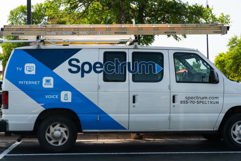 A Charter Spectrum service van for installing and maintaining cable service.