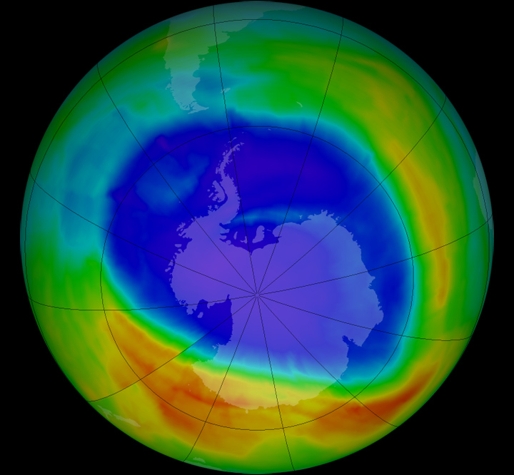 Stylized map of Antarctica.