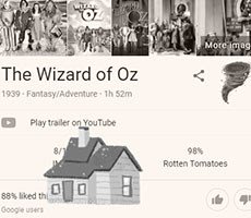 Google Celebrates Wizard Of Oz 80th Anniversary With This Intricate Easter Egg