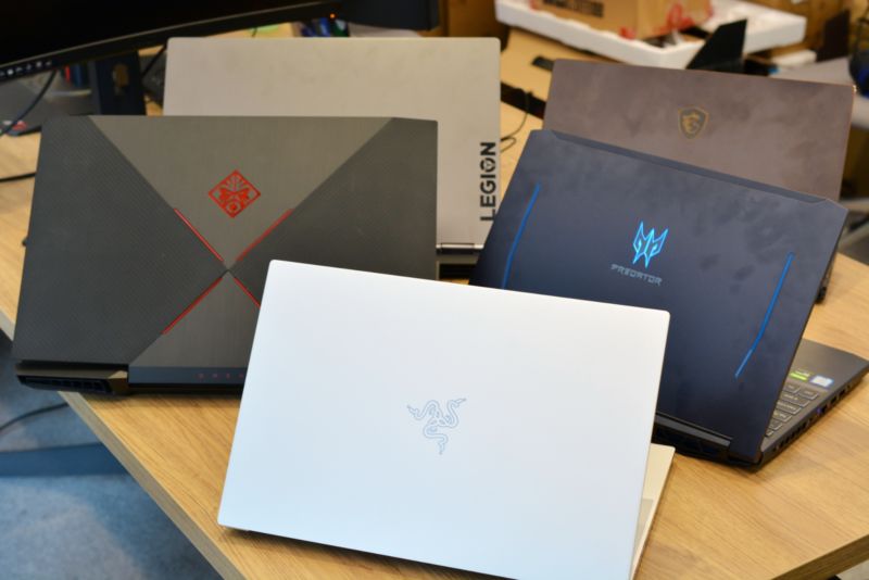 Amid the chaos of the Ars Gaming Week testing lab, we took a moment to snap a photo of <em>some</em> of our preferred gaming laptops. But are they right for you? Not necessarily! Hence, here's our careful guide on the topic.