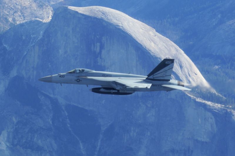 An F/A-18 from VFA-151, "the Vigilantes." A similar aircraft from the squadron crashed on Wednesday flying through what aviation enthusiasts refer to as 
"Star Wars Canyon" in Death Valley, California.