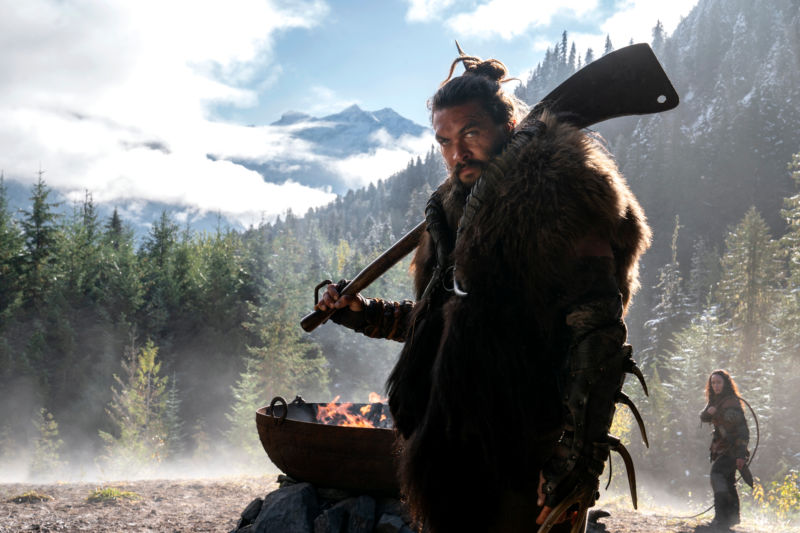 Jason Momoa's character in <em>See</em> would like to axe you some questions. They're mostly about what the heck things look like, because his character is blind. So is pretty much everyone else.