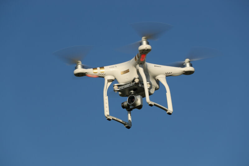 A drone made by DJI, a leading Chinese manuacturer, in 2016.