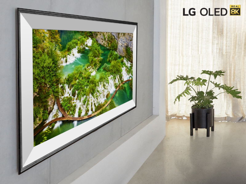 Here's a 77-inch 8K TV in a heavily photoshopped image from LG.
