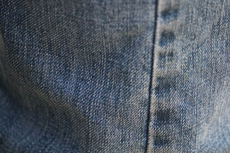Extreme closeup photograph of a pair of jeans.