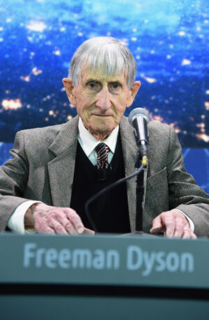 Freeman Dyson at the introduction of Breakthrough Starshot, an idea with a sci-fi aura that's based on well-understood physics.