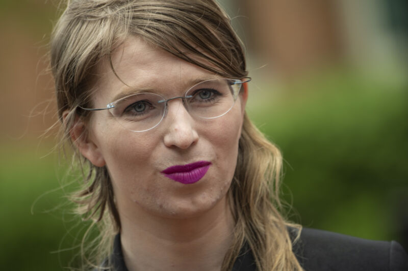 Manning in 2019, when she was briefly free between two grand jury terms.