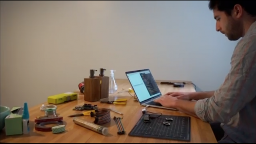 screenshot of the hand washer being built from a video on instagram