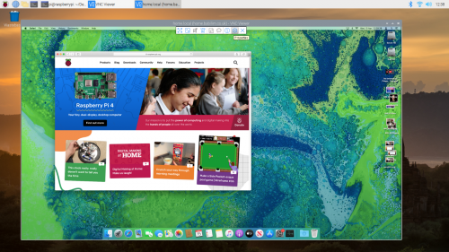 VNC viewer connected to my Mac mini