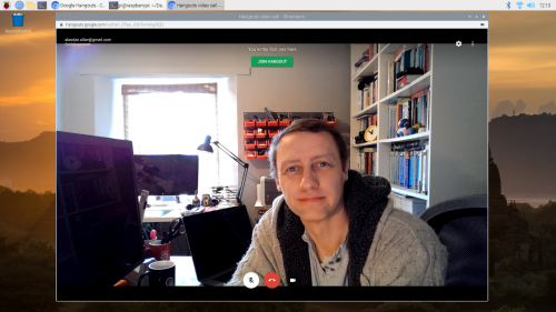 Google Hangouts on the Raspberry Pi desktop