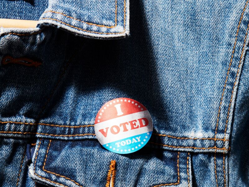 A sticker that reads