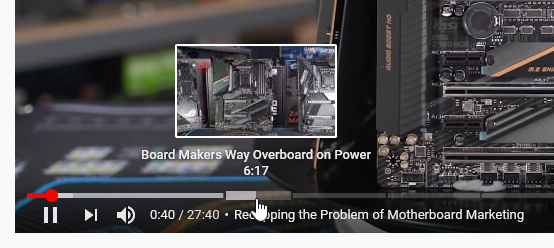 Video chapters result in a segmented seek bar and titles.