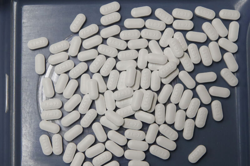 Pills of Hydroxychloroquine sit on a tray at Rock Canyon Pharmacy in Provo, Utah, on May 20, 2020.