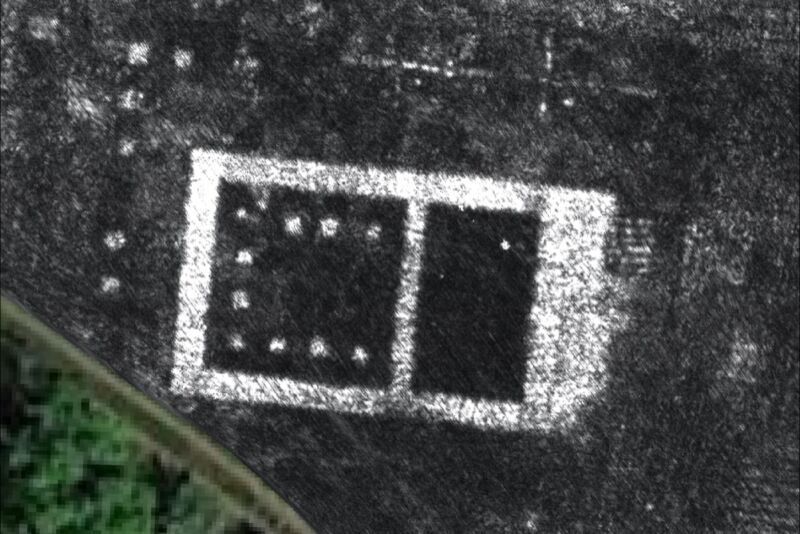 Ground penetrating radar map of the temple in the Roman city of Falerii Novi, Italy.
