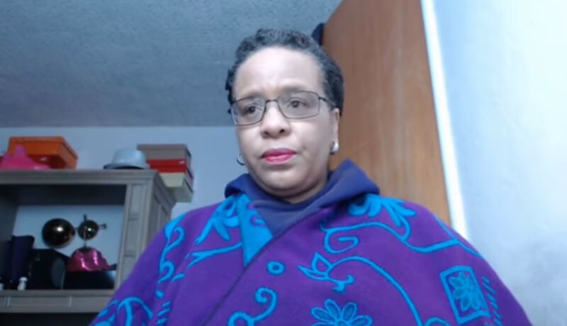 Kimberly Newman, the lead plaintiff, in a 2019 YouTube video.