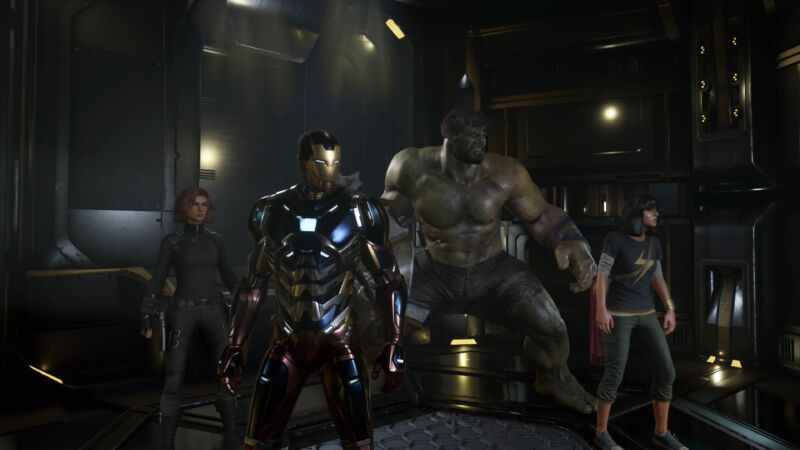 Avengers, assemble. (All images from this article were captured from real PS4 Pro gameplay, so this is how the Avengers look in their new 2020 video game.)