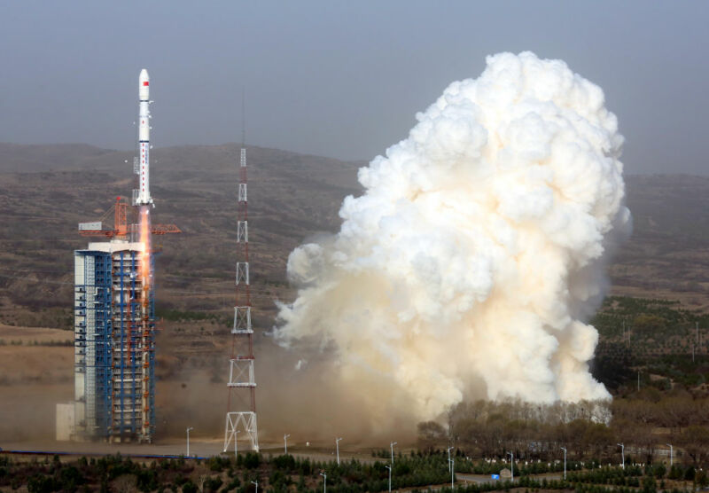 A Long March 4B carrier rocket lifts off from the Taiyuan Satellite Launch Center in Taiyuan, north China's Shanxi Province in April, 2019.