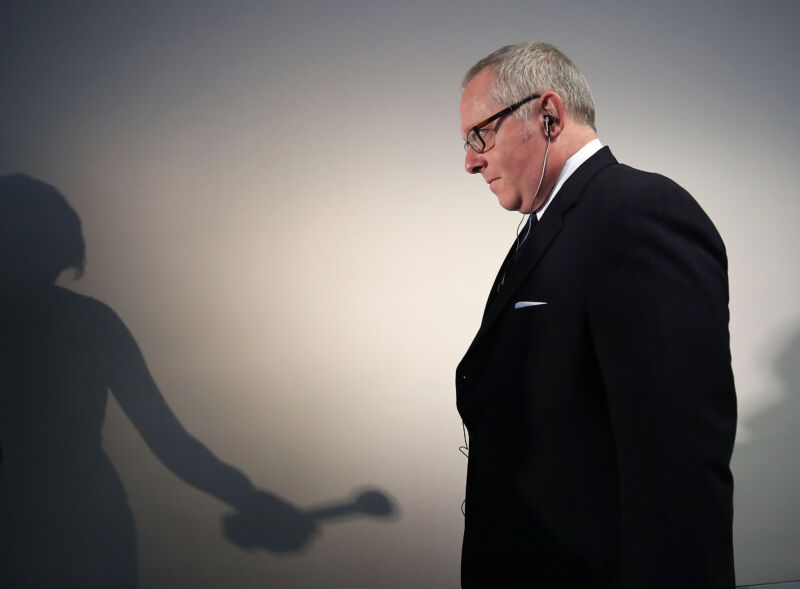  Former Trump campaign official Michael Caputo arrives at the Hart Senate Office building to be interviewed by Senate Intelligence Committee staffers, on May 1, 2018 in Washington, DC. 
