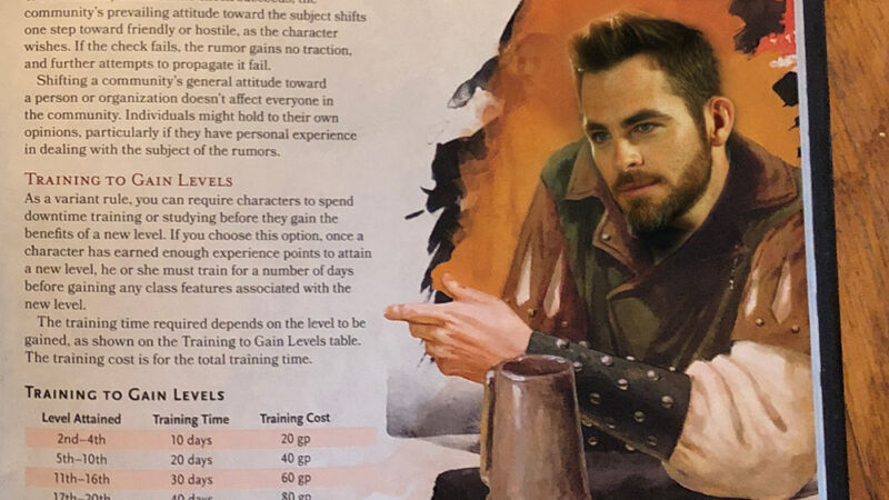 Here's to hoping Wizards of the Coast leans into Chris Pine's casting in the upcoming <em>Dungeons & Dragons</em> film and slaps him into an official rulebook.