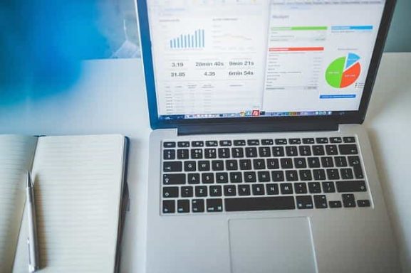 business charts computer electronics laptop