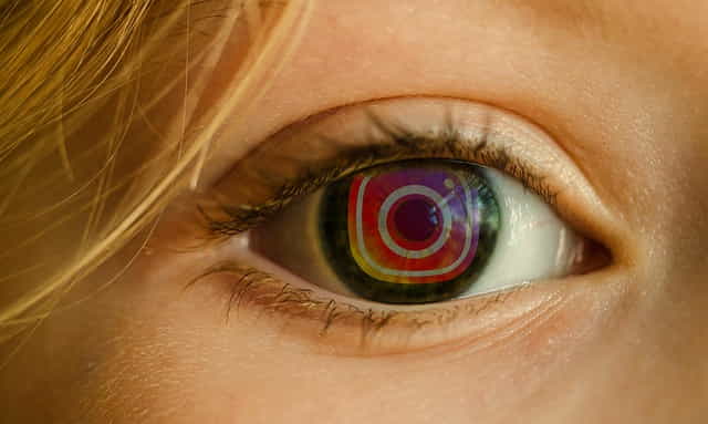 instagram eye logo reflection social media
