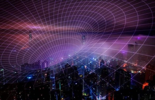 technology 5g aerial abstract background