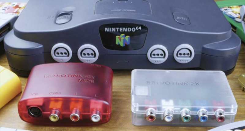RetroTINK-2X MINI (left) and 2X Pro (right). The MINI pairs great with N64