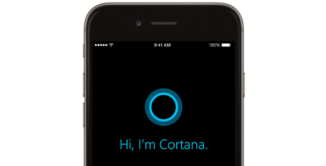 Cortana on an iPhone.