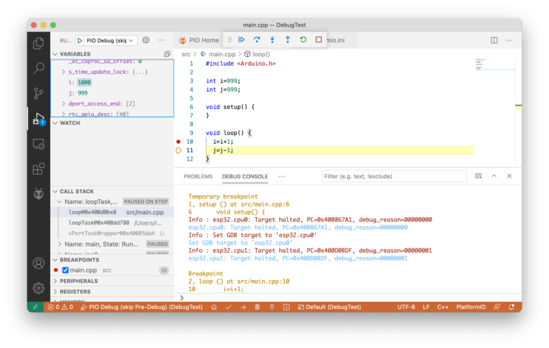 Figure 04 Debugging with Visual Studio Code