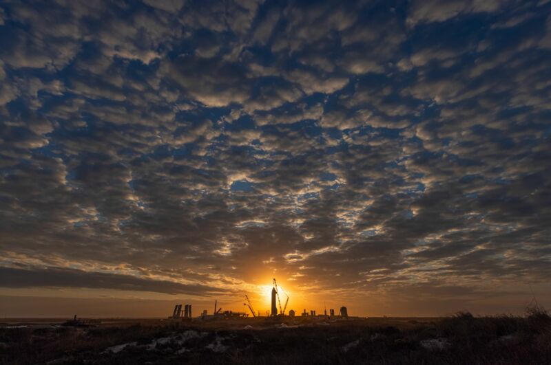Beneath the South Texas clouds, SN11, the predecessor to SN15, met an unhappy fate just before it attempted a soft landing.