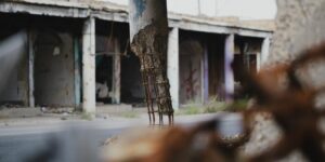 destroyed city scene by levi meir