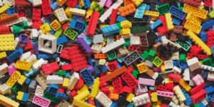multicolored lego bricks