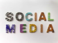 social media in colorful alphabets