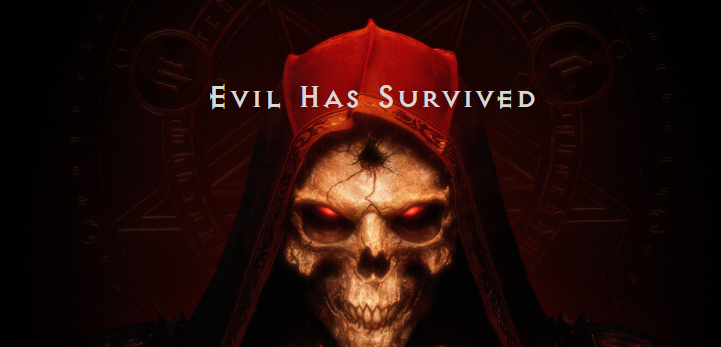 This is arguably not the best promotional image to leave on your <em>Diablo II: Resurrected</em> site these days, Blizzard.