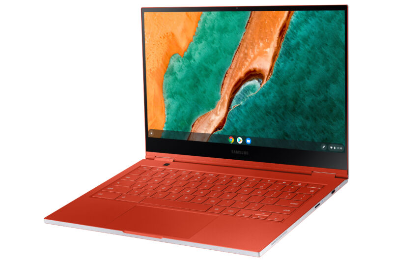 The 2020 Samsung Galaxy Chromebook, which had a 4K OLED display.