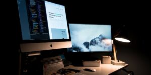 Designer’s two-screen setup