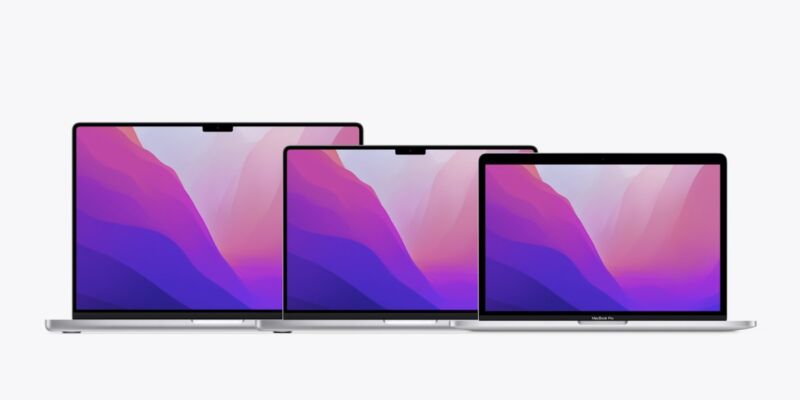 Promotional image of three computer monitors.