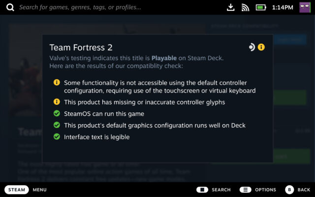 Older games might need some updates to fully reach Deck Verified status.