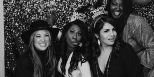 photo group of women balloons happy occasion