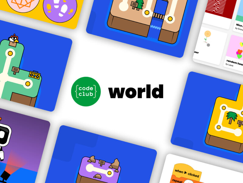 Images from Code Club World, a free online platform for children who want to learn to code