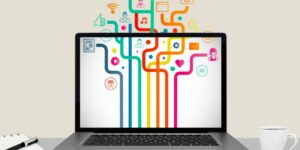 laptop-with-different-applications-installed