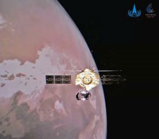 China's Tianwen-1 Mars Orbiter Snaps Breathtaking Space Selfies With Red Planet As A Backdrop